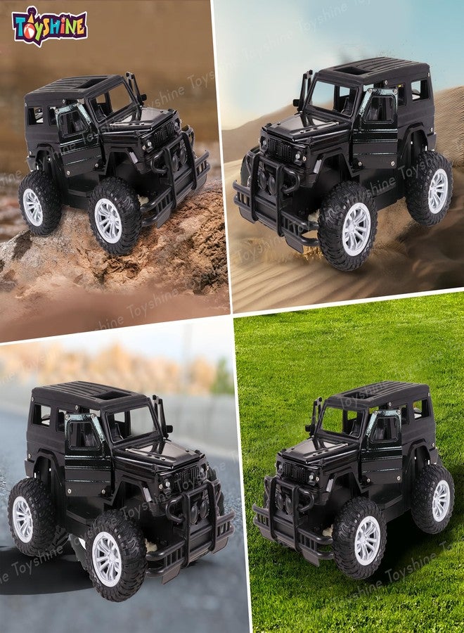 توي شاين سيارة تويشاين ثار مونستر تراك رباعية الدفع تعمل بجهاز تحكم عن بعد، مزودة بأبواب وغطاء محرك قابلين للفتح، سيارة سباق استعراضية لجميع التضاريس، لون أسود - Image 5